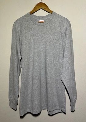 Supreme Grey Long Sleeve Blank Shirt Size Large NWOT Made In USA - Image 1 of 3