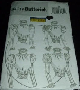 Romantische viktorianische Bluse Schärpe Spitze Rüschen Kostüm Schnittmuster 6-12 LARP - Bild 1 von 3