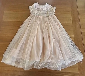 Girls Dress Beige Tulle - Picture 1 of 10