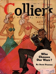 1939 Colliers Original cover only - March 4 - Show and Chorus Girls -Robert Reid - Foto 1 di 1
