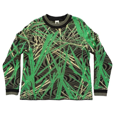 Suéter Jersey M Missoni Estampado Lana Verde Dorado Negro Hecho en Italia S Pequeño Foto 1 de 4