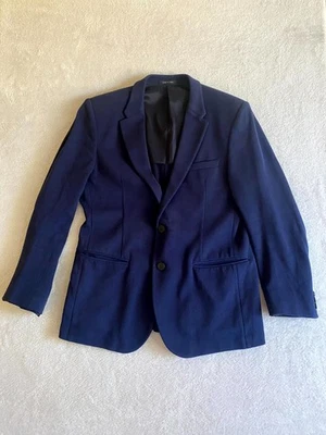 Emporio Armani Johnny Line Blazer Jacket Men 52 Navy Blue Single Breasted Formal - image 1 of 4
