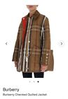 New Burberry check quilted equestrian jacket fit uk 8-12