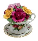 Old Country Roses Capodimonte MUSICAL Teacup ROYAL ALBERT West Germany Has Chips