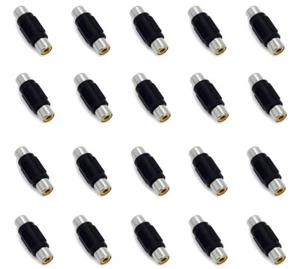 20X RCA Phono Analog Audio Coupler Adapter RCA to RCA Female Gender Changer 20PC - Picture 1 of 7