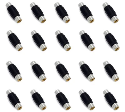 20X RCA Phono Analog Audio Coupler Adapter RCA to RCA Female Gender Changer 20PC - Image 1 of 4