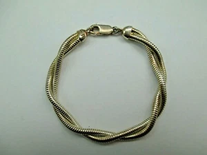 Brazalete Cadena Serpiente Plata Esterlina MILOR Vintage 7.25" ITALIA 925 15.4g 079D - Imagen 1 de 10