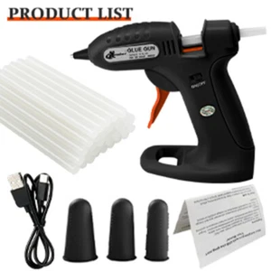 Rechargeable Cordless Mini Fast Preheating Hot Glue Gun Kit with 30 Glue Sticks - Picture 1 of 11