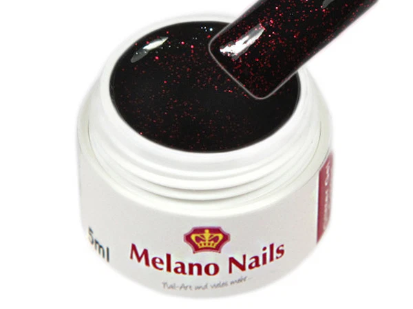 Glitter UV Gel Made in Germany 5ml Black Star Magic Red