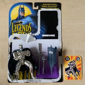 Figura de colección Legends of Batman Silver Knight + Cardback 1995 Kenner COMPLETA - Imagen 1 de 6
