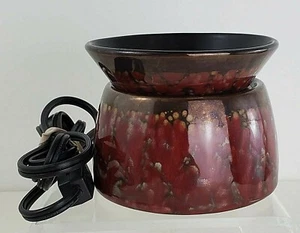 Scentsy Warmer - "Red Marble" - WORKS - Retired Design - Picture 1 of 12