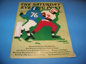 Saturday Evening Post Atlanta / Roosevelt Grier's Needlepoint 1974 - Imagen 1 de 6