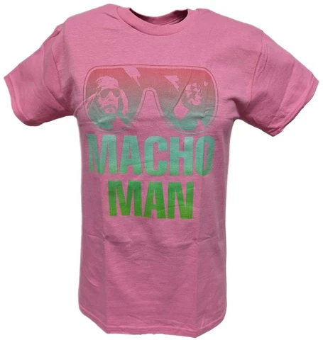Macho Man Randy Savage Mens Pink T-shirt Cover