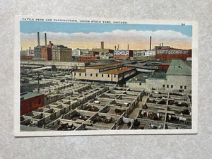 I 1979 Postkarte Viehstifte Packingtown Union Stock Yard, Chicago, Illinois IL - Bild 1 von 2