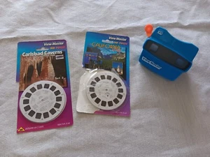 Blue Viewmaster View Finder 3D Reels Slides California Carlsbad NOS Vintage - Picture 1 of 5