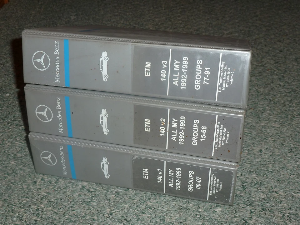 Mercedes Benz 500SEL 1992 500SEC 500 SEL SEC cableado eléctrico diagramas manual Foto 1 de 1