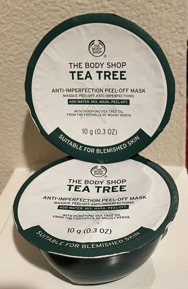 2 New The Body Shop Tea Tree Anti-Imperfection Peel-Off Mask 10g Each FREE SHIP - Image 1 of 1