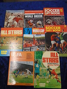 * 8 MIXED HARDBACK FOOTBALL ANNUALS from the 1960's AND 70's * UK FREE POST*