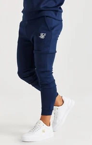 SikSilk Boys Navy Poly Track Pants 13-14 Years - Picture 1 of 6