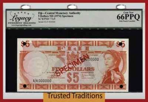 (1974) FIJI 5 DOLLARS SPECIMEN LCG 66 PPQ - Bild 1 von 2