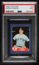 1986 Fleer Classic Miniatures Box Set Roger Clemens #73 PSA 9 MINT