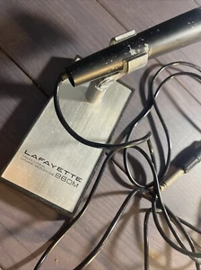 Vintage Lafayette 860M Professional Dynamic Microphone w Holder Used Untested - Picture 1 of 11