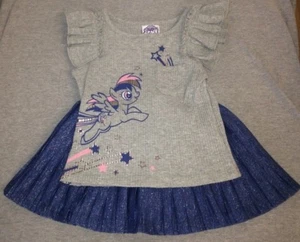 My Little Pony Girls Graphic-Print Tank Top & Skirt Skort Set Gray Blue Size 2T - Picture 1 of 2
