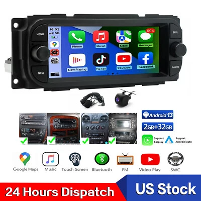 Android 13 For Jeep Liberty 2002-2007 Car Radio Stereo  CarPlay GPS NAVI BT Foto 1 de 4