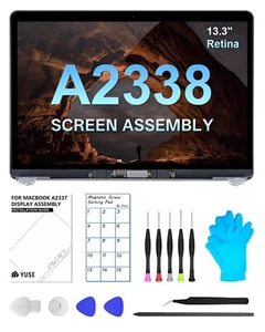 A2338 2020(M1) 2022(M2) Replacement Screen 13.3" for MacBook Pro 13-inch - Picture 1 of 9