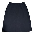 St John Basics Marie Gray Santana Knit Skirt Women?S 10 Wool Rayon Stretch Waist