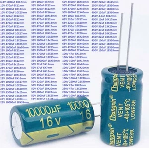6.3V-450V Radial Electrolytic Capacitor 4.7uF-10000uF Audio Amplifier/PCB/LCD TV - Imagen 1 de 4