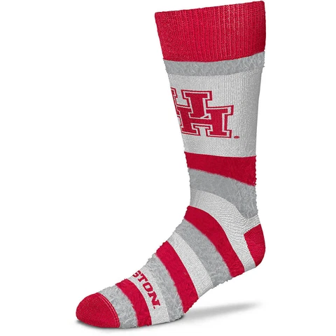 Houston Cougars Rainbow Pro Stripe Soft Fuzzy Crew Socks Cover