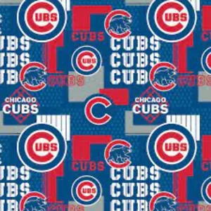 Cubs Quadrate Baumwollstoff - Bild 1 von 5
