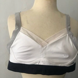 Calvin Klein Flex Motion Convertible High Impact Sports Bra black white XS - Picture 1 of 12