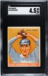 SGC 4.5 - 1933 Goudey # 74 Eppa Rixey Cincinnati Reds HOF - Picture 1 of 2