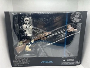 Speeder Bike & Scout Trooper 6” Star Wars Deluxe BLACK SERIES Return Of The Jedi - Picture 1 of 15