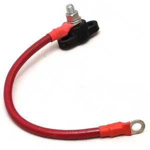 Rinker Boat Battery Cable | w/ Terminal Block 4 AWG 9 Inch Red - Picture 1 of 2