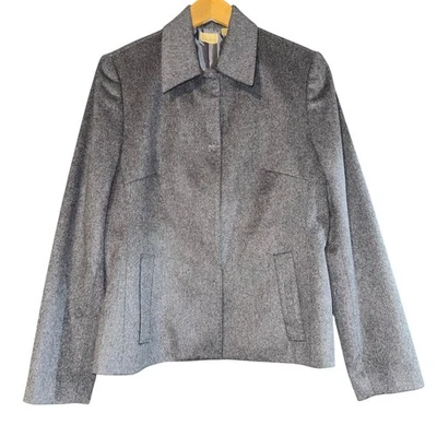 New Caslon Wool Cashmere Blend Jacket Blazer Women's 8 Warm Winter Work Wear - Image 1 of 4