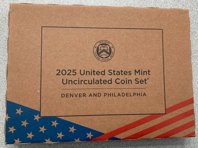2025 UNCIRCULATED DENVER AND PHILADELPHIA COIN SET - 20 COINS IN UNOPENED BOX  - Image 1 of 2