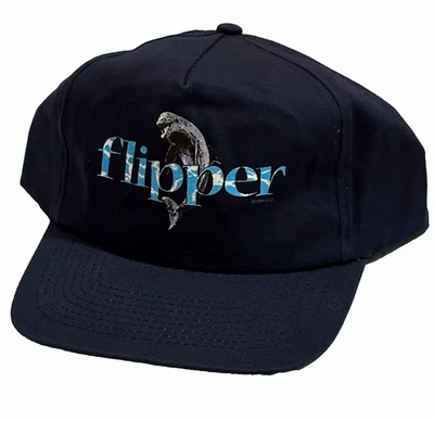 vintage 1996 flipper cult dolphin promo movie snapback disney 90s hat - Image 1 of 4