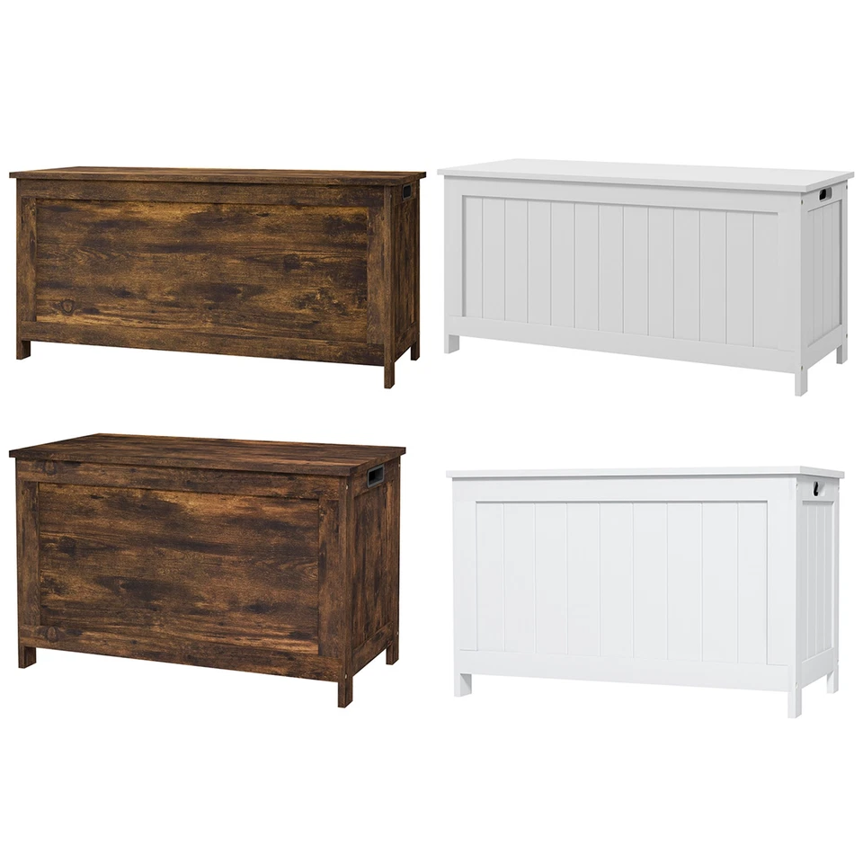 HOMCOM Storage Chest w/ 2 Safety Hinges, Wooden Box - Image 1 of 1