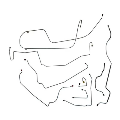 Brake Line Kit Complete Factory Power Disc 1971-74 AMC Javelin OE Steel 9pc - Image 1 of 4