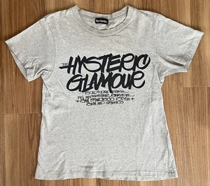 The Hysteric Glamour 157 Gray Logo 00s Vintage T-shirt One Size RARE - Picture 1 of 3