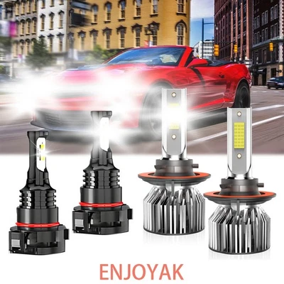 Combo de 4 faros LED + faros antiniebla blancos para Chevrolet Camaro 2010-2012 Foto 1 de 4