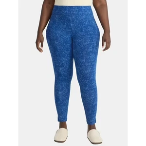 Leggings Terra & Sky Plus Cintura Alta Hasta el Tobillo 27" Entrepierna Azul 3X (24W-26W) - Imagen 1 de 4