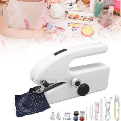 Handnähmaschine Mini Nähmaschine Tragbar Sewing Machine mit Nähmaschinenzubehör - Bild 1 von 4