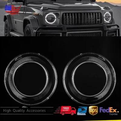 Capas de farol de lente transparente para Mercedes W463 G500 G550 G55 G63 2007–2018 novas - Imagem 1 de 4