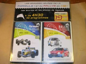 RARE LOT 2 DVD / LES GRANDES HEURES DE LA FORMULE 1 ET DU RALLYE / NEUF BLISTER - Imagen 1 de 1