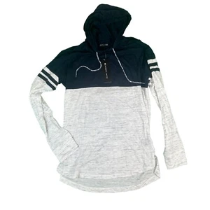 Ocean Current T-shirt Gray Navy Striped Shirt Hoodie Men’s Size Large - Picture 1 of 9