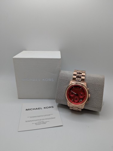Orologio da polso analogico Michael Kors Runway MK7352 cronografo quadrante rosa rotondo